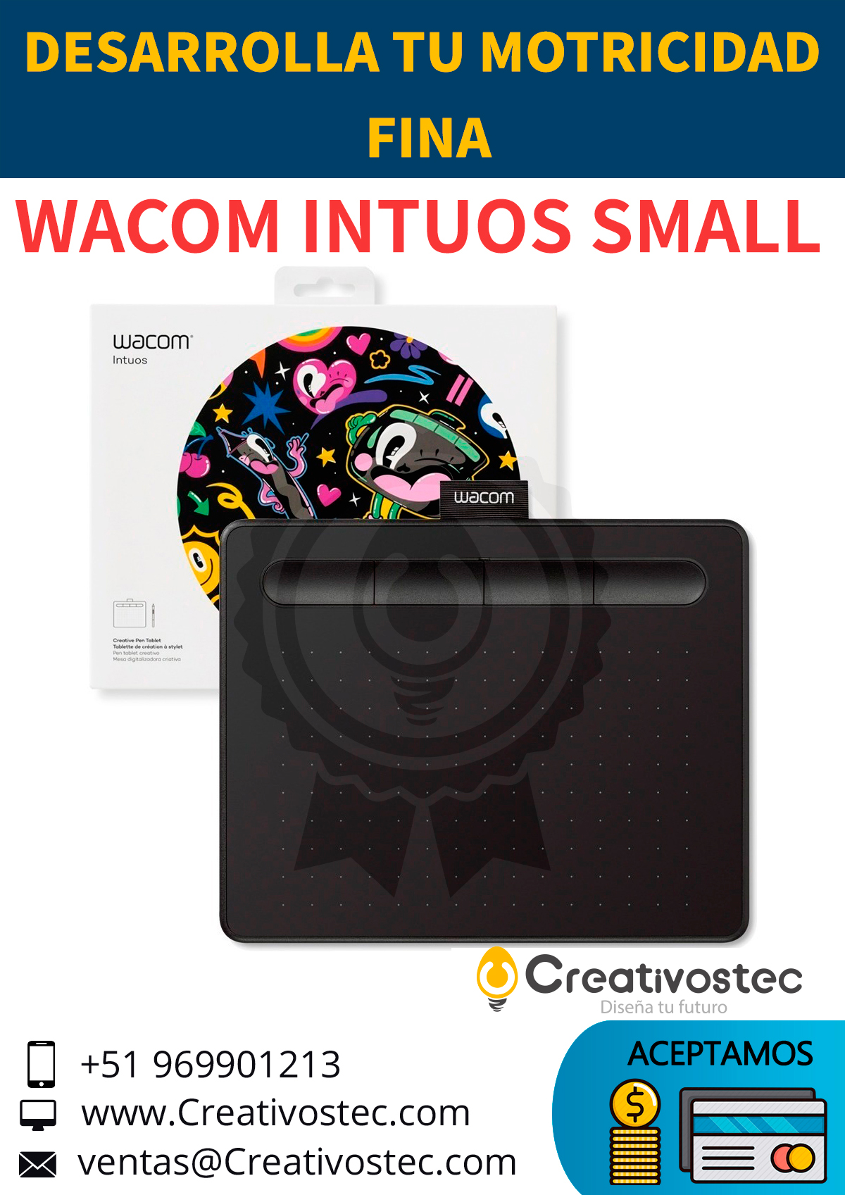 Tableta Wacom Intuos Small: Arte digital profesiona